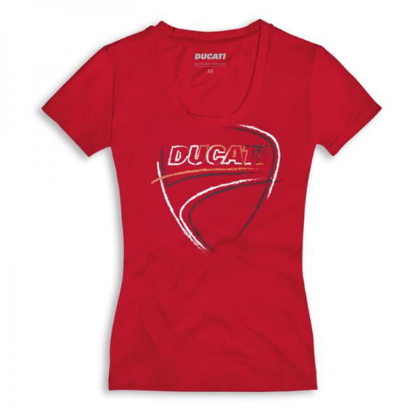 DUCATI 987700962 HEARTBEAT T-Shirt Donna Rossa