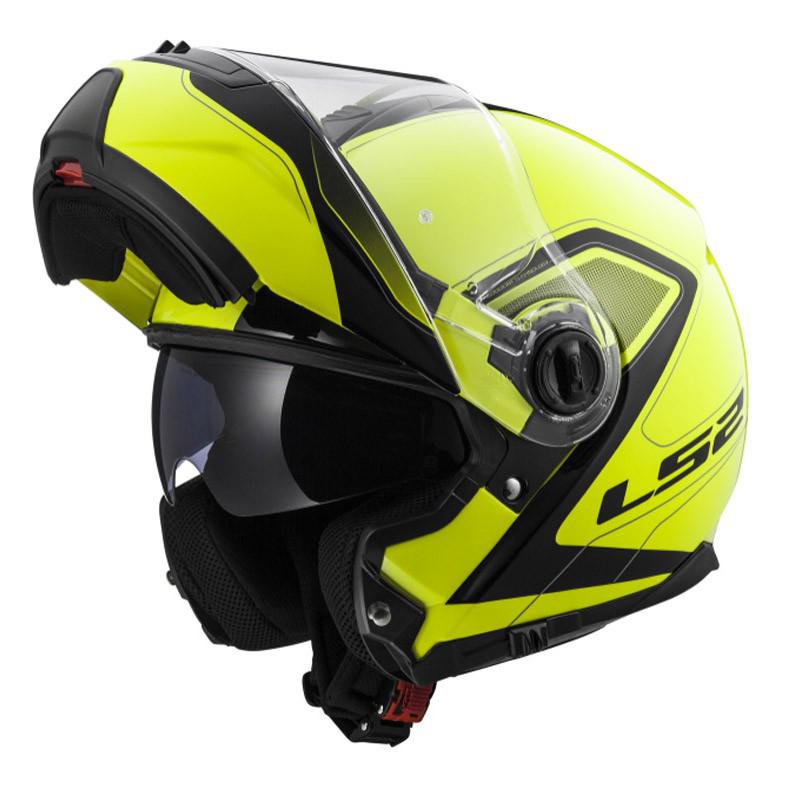 Casco modulare LS2 FF325 STROBE CIVIK nero-giallo - Cabutti Motor