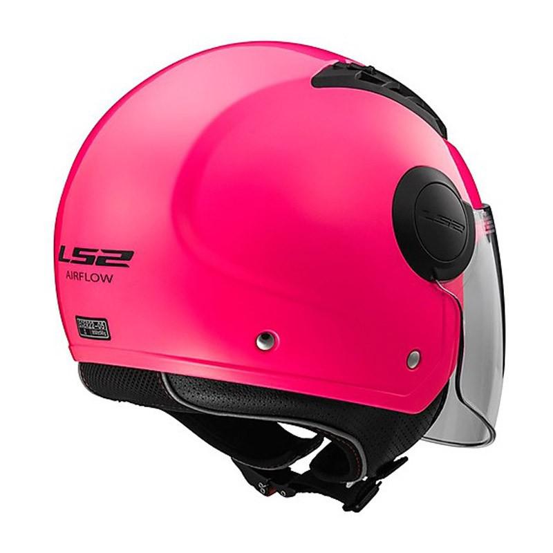 Casco jet urban LS2 OF562 AIRFLOW GLOSS rosa - Cabutti Motor