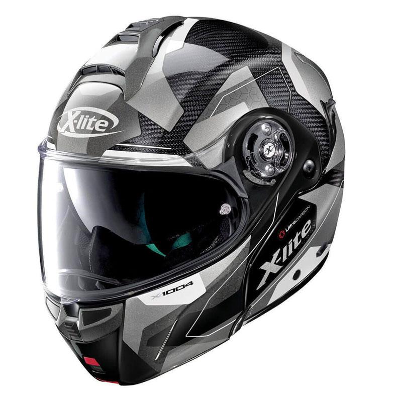 Casco modulare X-Lite X-1004 Elegance N-Com bianco con doppia