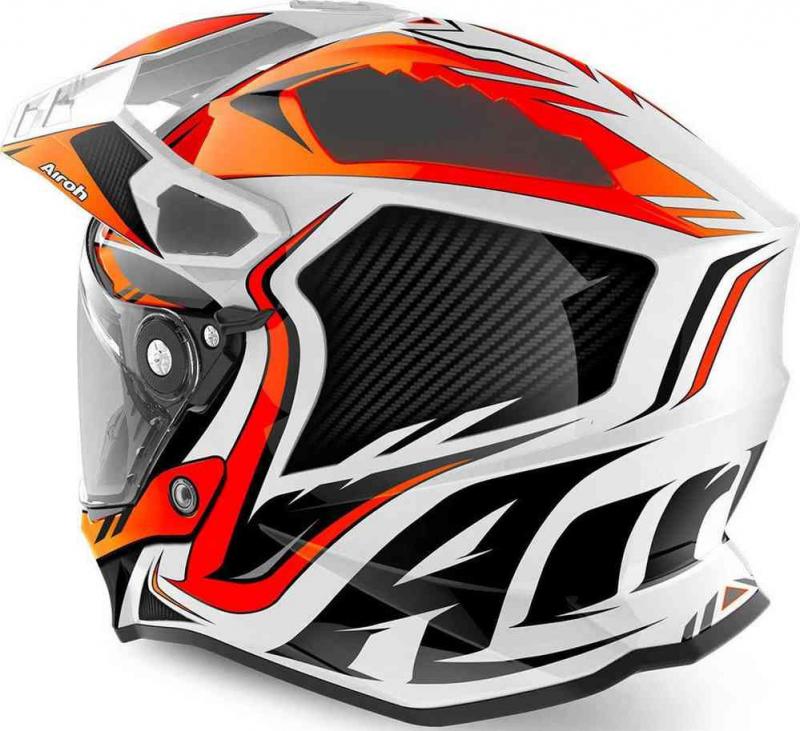 Casco integrale AIROH COMMANDER CARBON arancio - Cabutti Motor