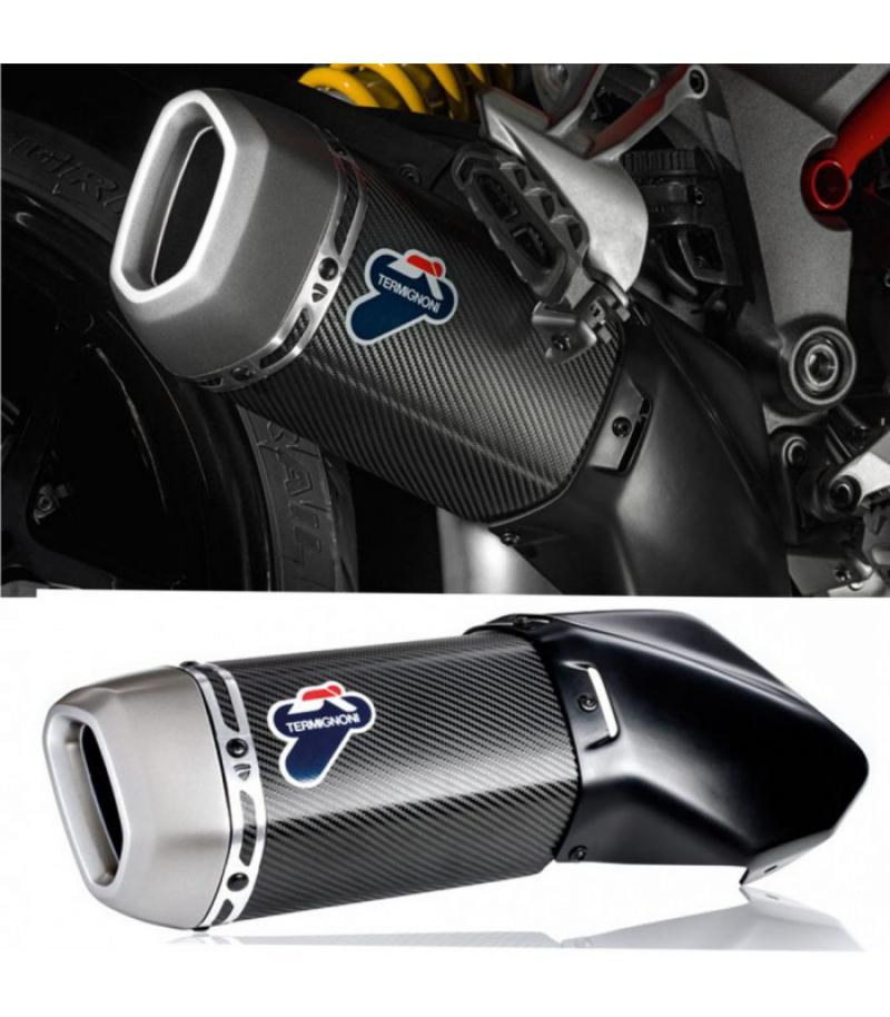 Terminale di Scarico TERMIGNONI Ducati Multistrada 1200/1260 Silenziatore  Corto In Carbonio Moto Omologato cod.96481481A